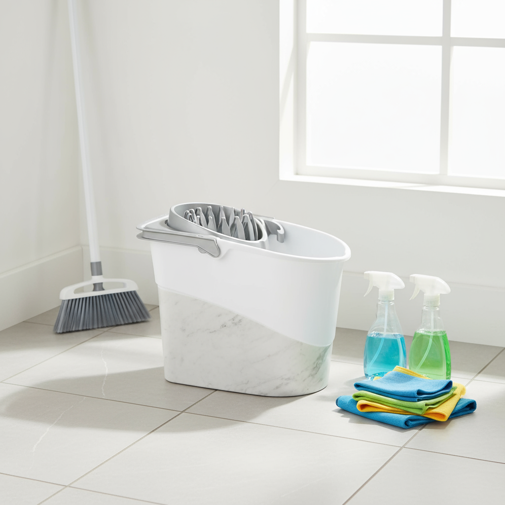 Mop Bucket Spider Deco Marble