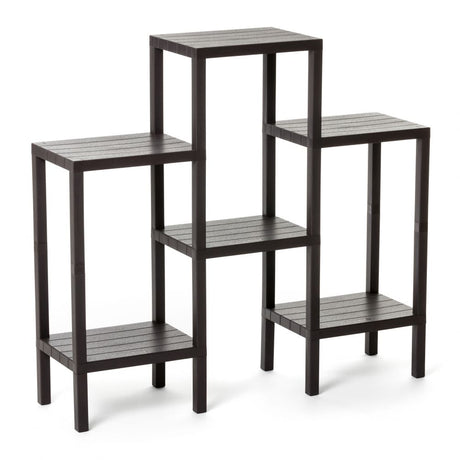 Rectangular Rack Lombok 4 Levels Brown