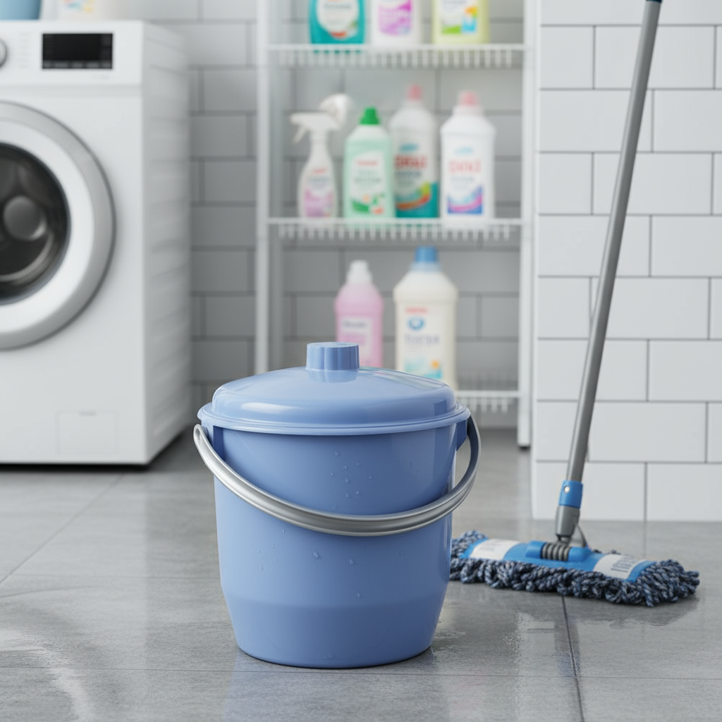 17L Bucket With Lid. Dove Blue