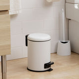 SS Pedal Bin Soft Close 3L White