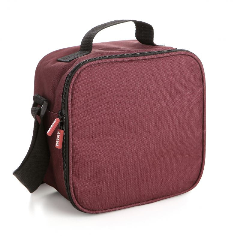 Thermal Food Bag With Containers Burgundy