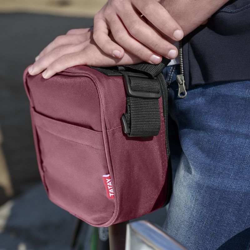 Thermal Food Bag With Containers Burgundy
