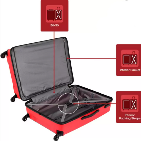 Kamiliant Triprism Luggage 3pcs Set Red