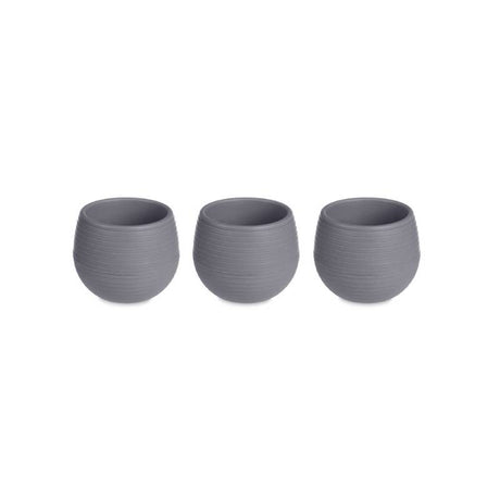 water reserve pots 6 cm anthracite Set of 3