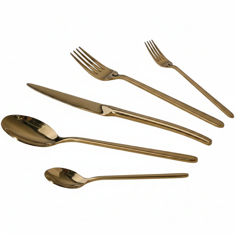  Stainless Steel Cutlery Set 30pcs Gold