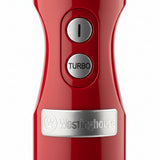 Westinghouse Retro Hand Blender Red With Beaker