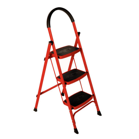 3 Step Folding Iron Ladder