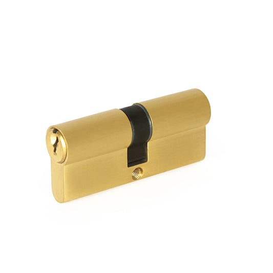 Geo Double Side Key Cylinder Brass Plated