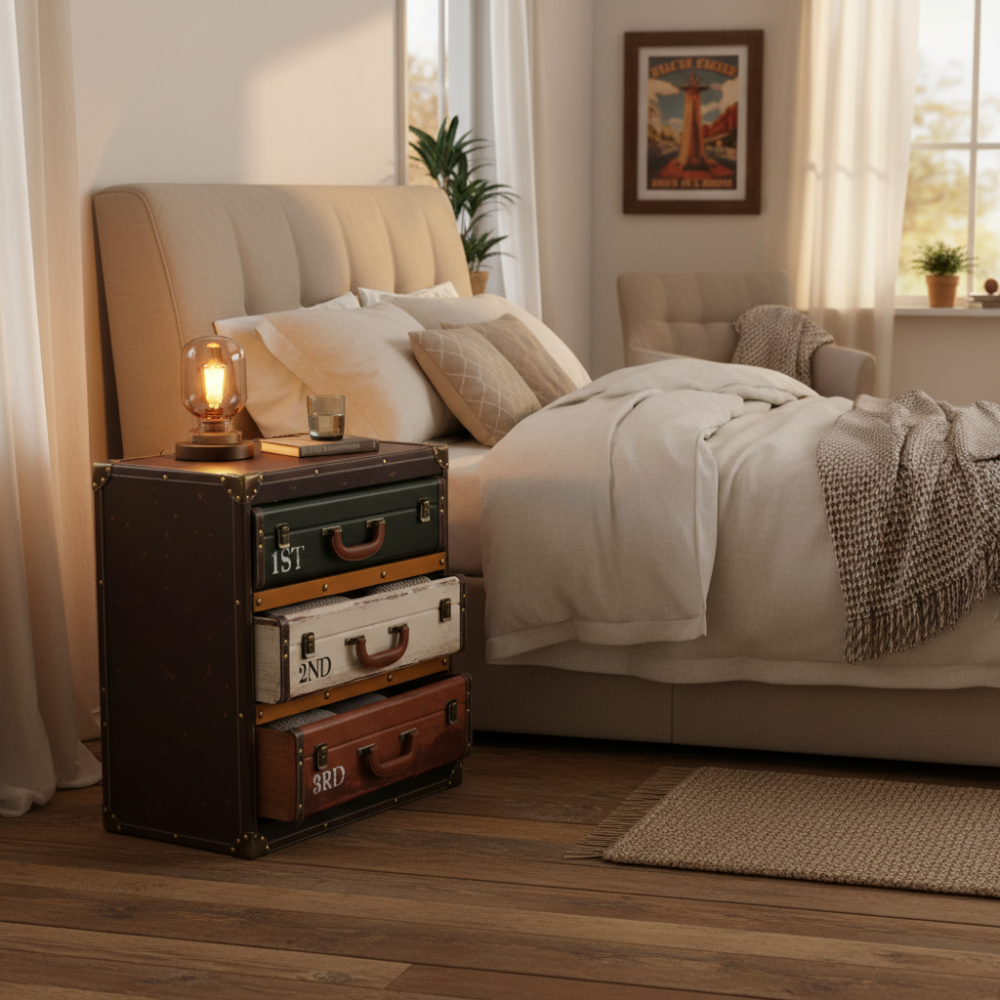3 Compartment Storage Drawer Shelf