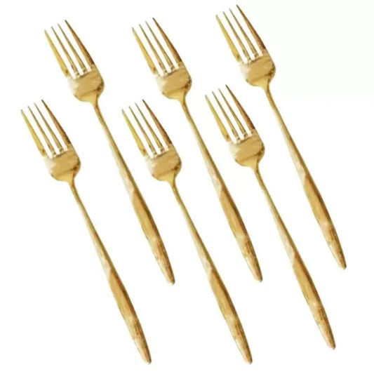 Table Fork Set of 6pcs Gold