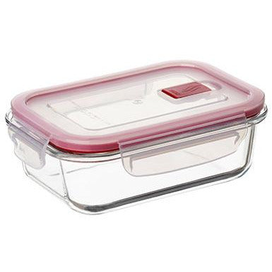 Hermetic Glass Container Cook & Eat 0,64L Red