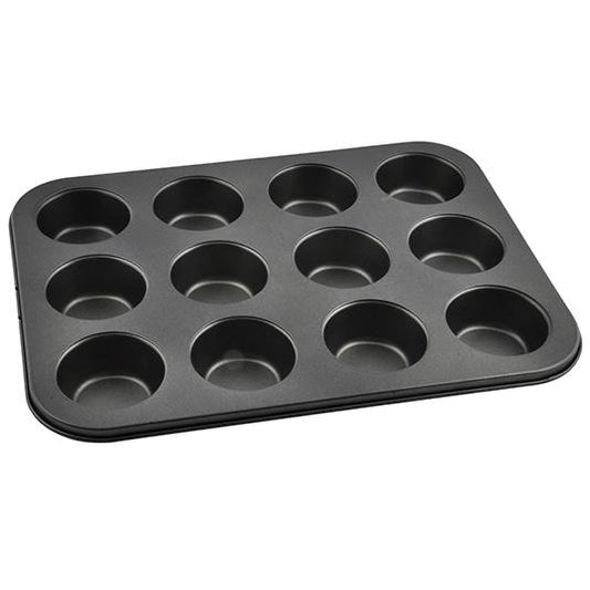 Muffin Pan 12 Cups Day Brand Carbon Steel Black