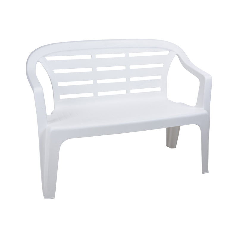 Garden Bench Flores Pastel White