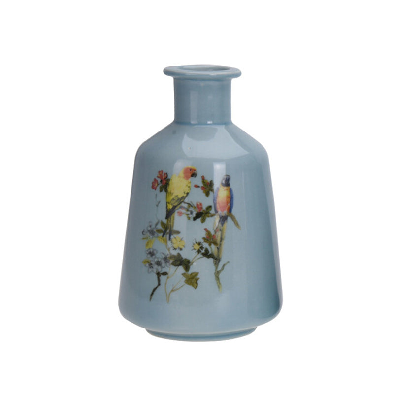 Porcelain Parrot Vase