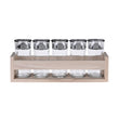 Spice Jar Set of 5 With Wooden Stand