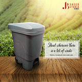 Pedal Wheeled Bin Grey 60L