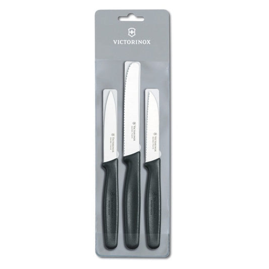 Paring Knife Set 3Pcs Black