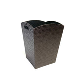 Faux Leather Deluxe Waste Bin With Handles
