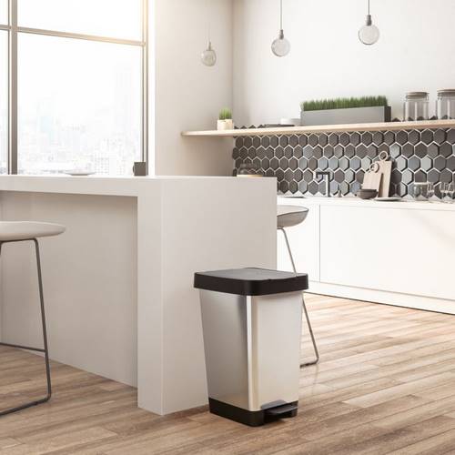 Pedal Bin 25L Smart Steel Grey