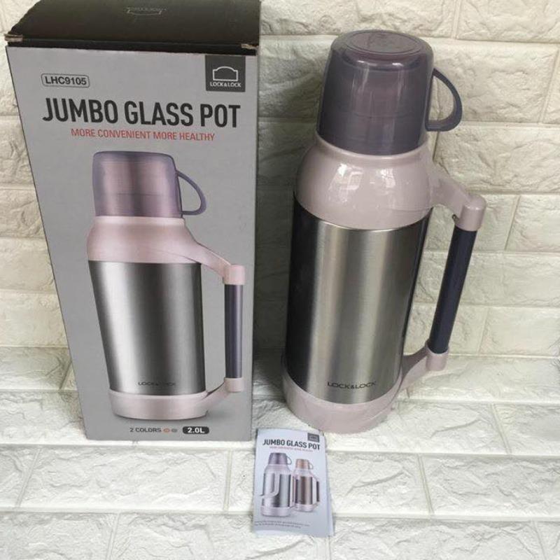 Jumbo Glass Pot 3.2L Gray