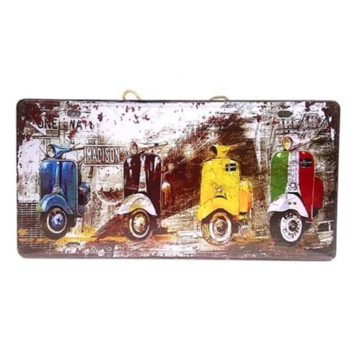Vespa Hanging Wooden Frame