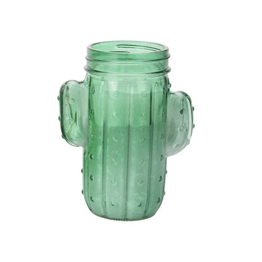 Candle in Glass Cactus Jar