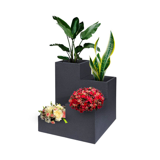 Products 4 Tier Planter Stone Design