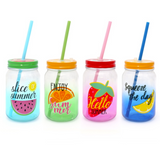 Mason Jar Fruity Design (Set of 4)