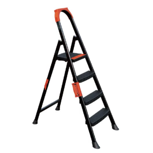 Metal Step Ladder 4 Steps Black