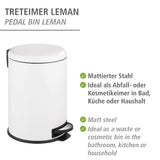 Pedal Bin Leman Easy Close 20L White
