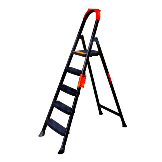 Metal Step Ladder 5 Steps Black
