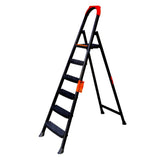 Metal Step Ladder 6 Steps Black