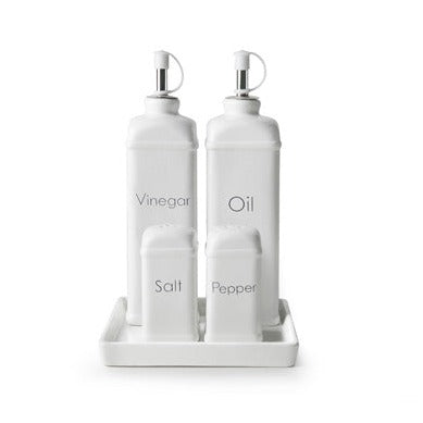 IBILI Vintage Oil/Vinegar + Salt/Pepper Set