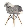 Dining & Room Chair With Arms Black & White