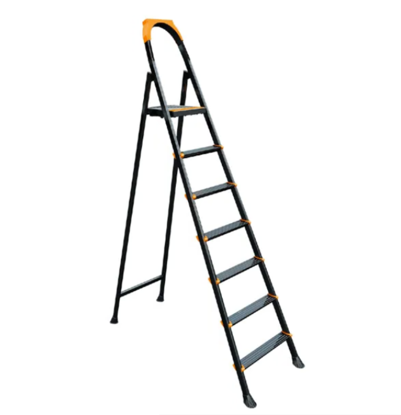Metal Ladder 7 Steps Black