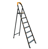 Metal Ladder 7 Steps Black