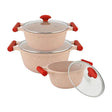 Essential 6 Pieces Casserole Set Pink