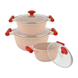 Essential 6 Pieces Casserole Set Pink