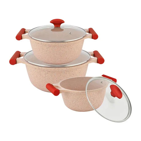Essential 6 Pieces Casserole Set Pink