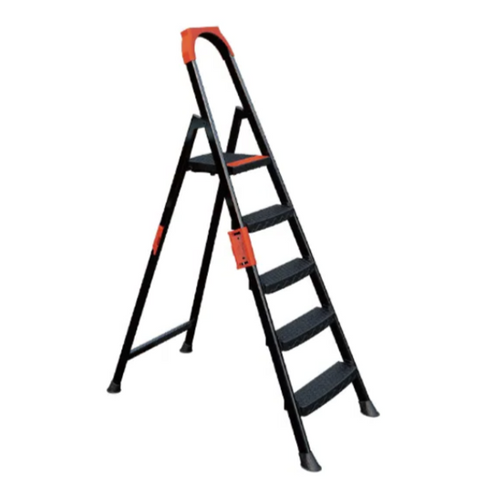 Metal Step Ladder 5 Steps Black