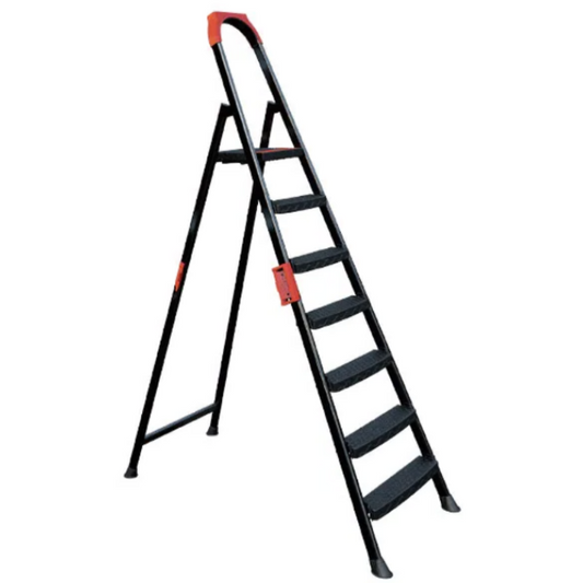 Metal Step Ladder 7 Steps Black