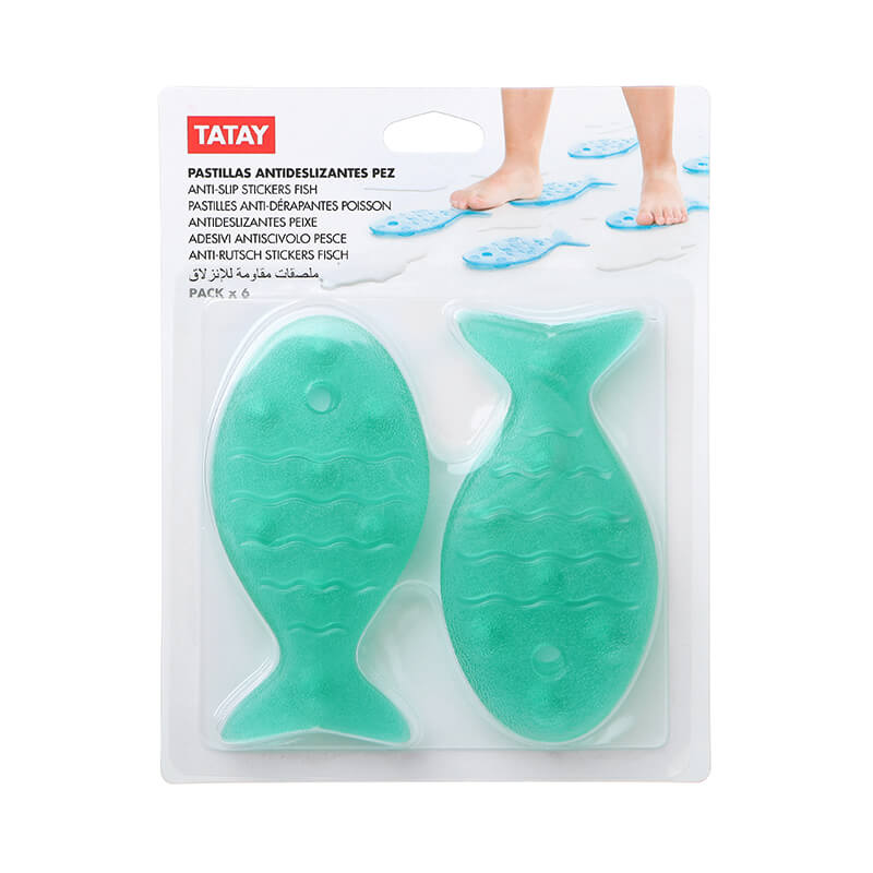 Anti-slip Bathtube Stickers Fish Turquoise