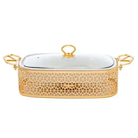 Classic Casserole Burner Dish Rectangle With Lid 
