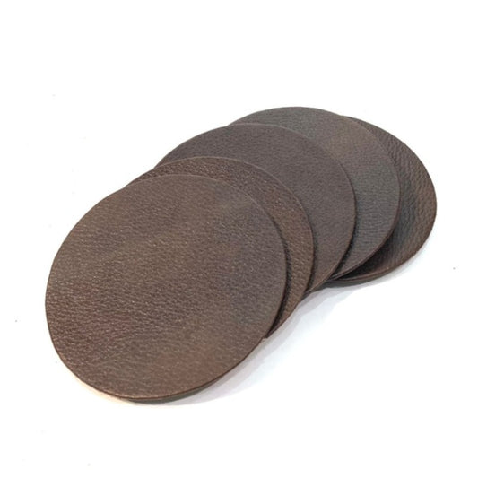 Faux Leather Coaster Mat Set (6 Pieces)