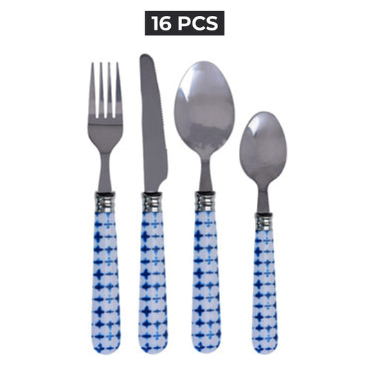 Cutlery Set (Pack of 16) Indigo Blue
