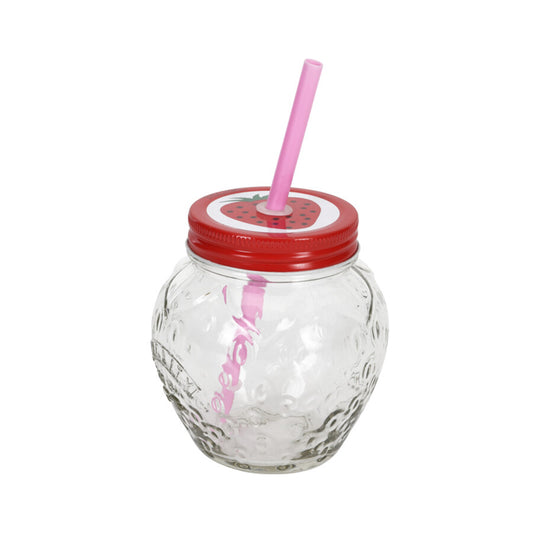 Drinking Glass Pack of 3 With Straws