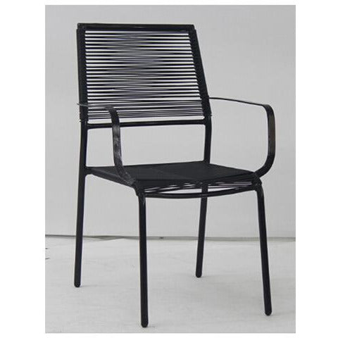 Chair Metal Stackable Black