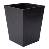 Faux Leather Waste Bin Brown