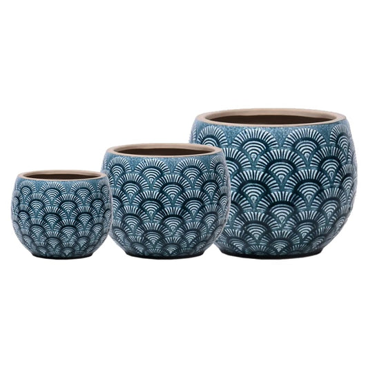 Floral Space (Set of 3 Ceramic Vases)