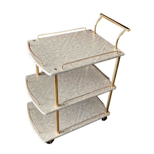 Euro Gold Kitchen Tea Trolley Stone